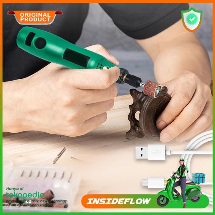 

Alat Bor Listrik Mini USB Portable Polishing Grinder Ukir Rechargeable