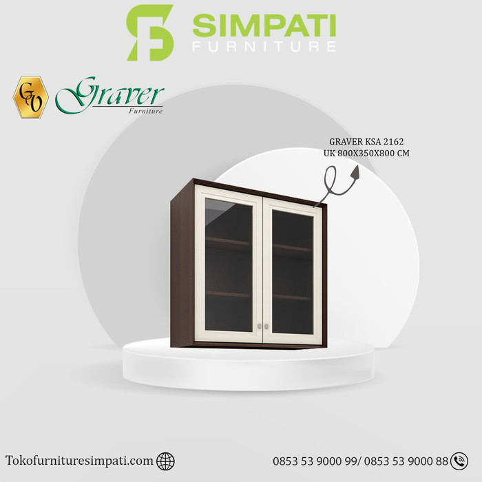 KITCHEN SET GRAVER 2 PINTU KACA ATAS KSA 2162