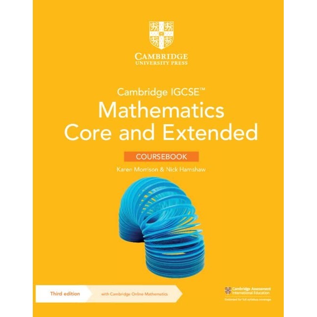 

TERBARU Camb IGCSE Mathematics 3rd Ed Core & Extended Coursebook w Dig Ver BISA GOSEND!