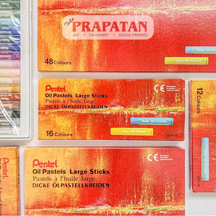 

Crayon Pentel / Oil pastel Large stick 48 warna