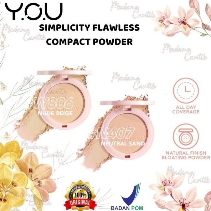 

BARU YOU SIMPLICITY FLAWLESS COMPACT POWDER - BEDAK PADAT NATURAL ORIGINAL