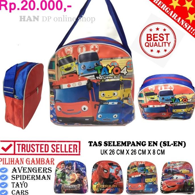 TAS NGAJI ANAK ANAK COWOK MODEL SELEMPANG KARAKTER TAYO