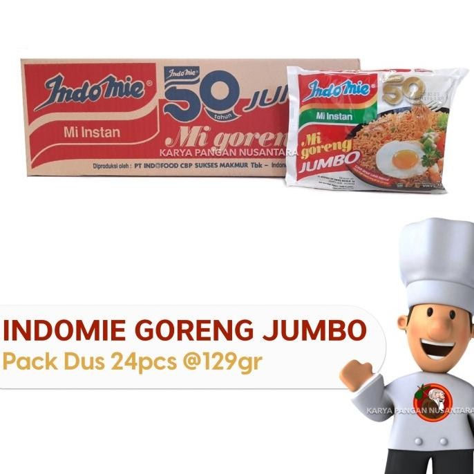

Terlaris Indomie Goreng Jumbo 129 Gr Mie Instant Mie Goreng Instant Dus 24Pax Ready Stok
