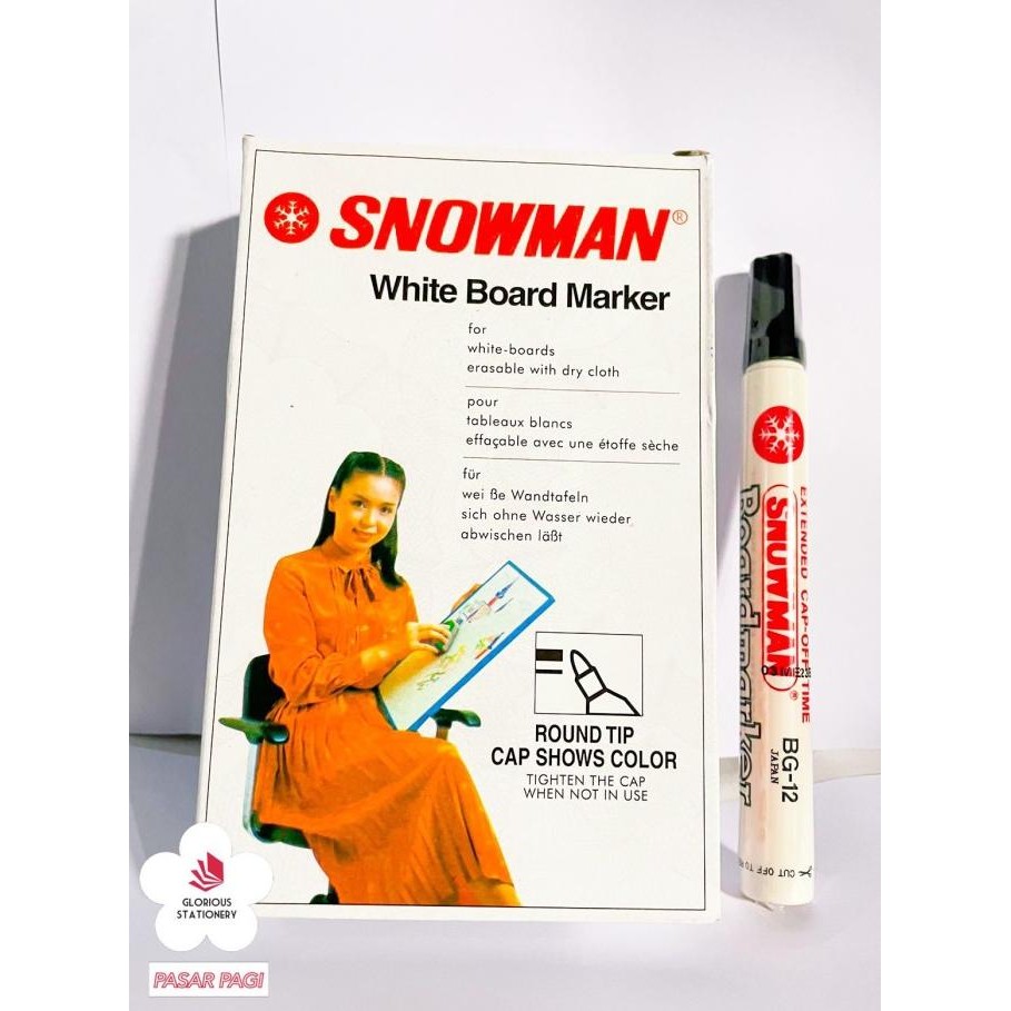 

spidol white board BG12 Snowman Termurah