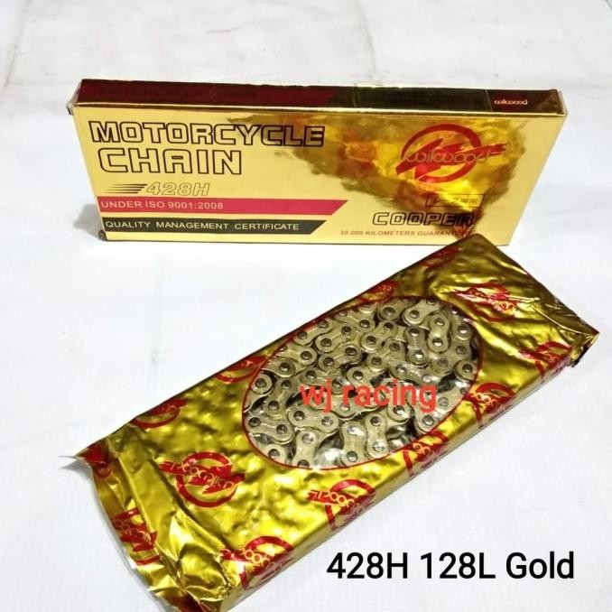 Rantai Tebal Wilwood 428H-128L Gold Original