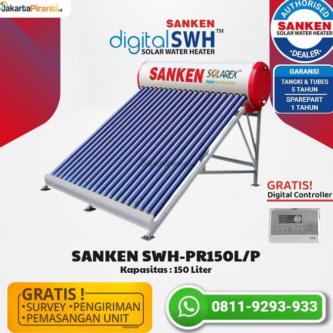 PROMO PEMANAS AIR TENAGA MATAHARI SOLAR WATER HEATER SANKEN SWH PR 150 LITER