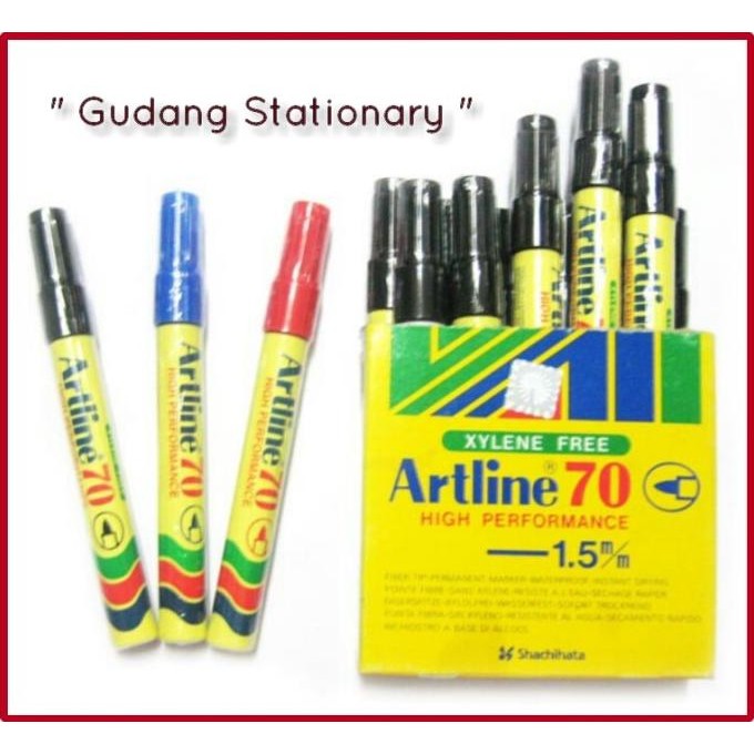 

Spidol Permanent Marker Artline 70 ( isi 12 piece ) Termurah