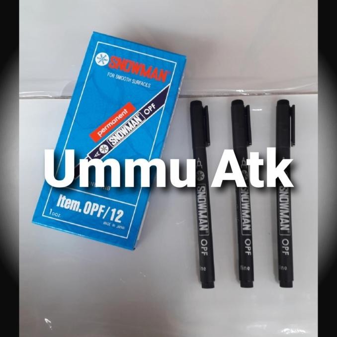 

spidol permanen snowman OPF isi 12 pcs Termurah
