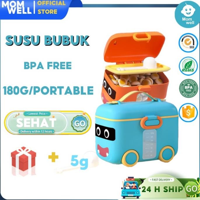 

BARU MOMWELL MPB01 TEMPAT WADAH SUSU BUBUK BAYI BUS TAYO 180G MILK POWDER CONTAINER KOTAK PENYIMPANAN