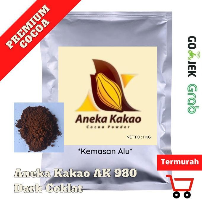 

BARU ANEKA KAKAO COCOA POWDER AK 980 DARK COKLAT 1 KG / 500 G COKLAT BUBUK
