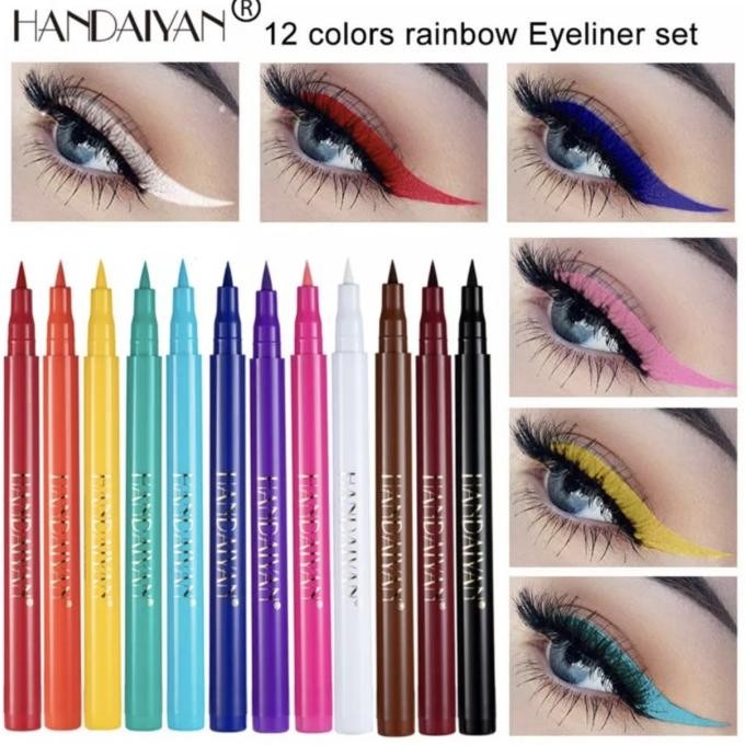 

Pensil Eyeliner Handaiyan/ Spidol Eyeliner Waterproff Rainbow Set Termurah