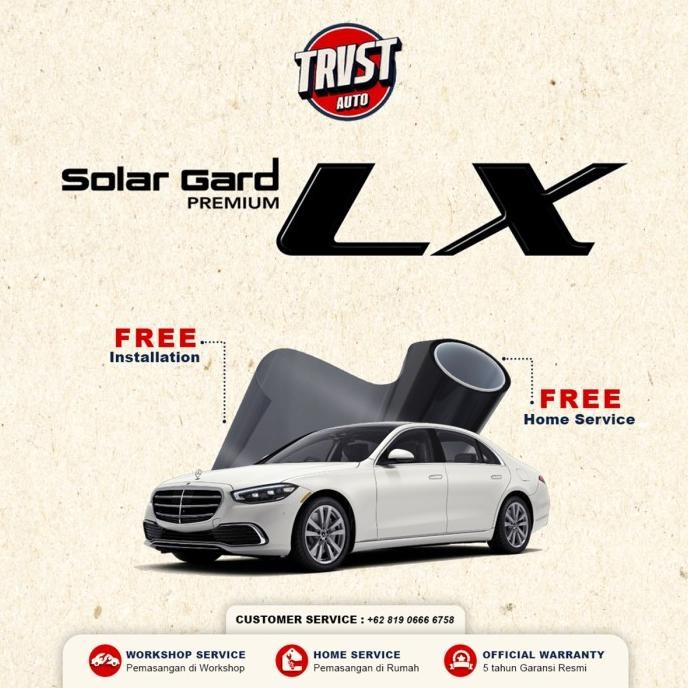 Kaca Film Mobil Solargard Premium Depan LX40 - SKKB Black Phantom