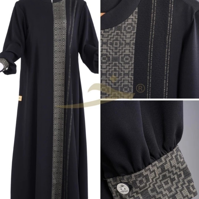 Murah RAFHANAH Gamis JETBLACK - Khadijah Indonesia #ayranashwa Non COD