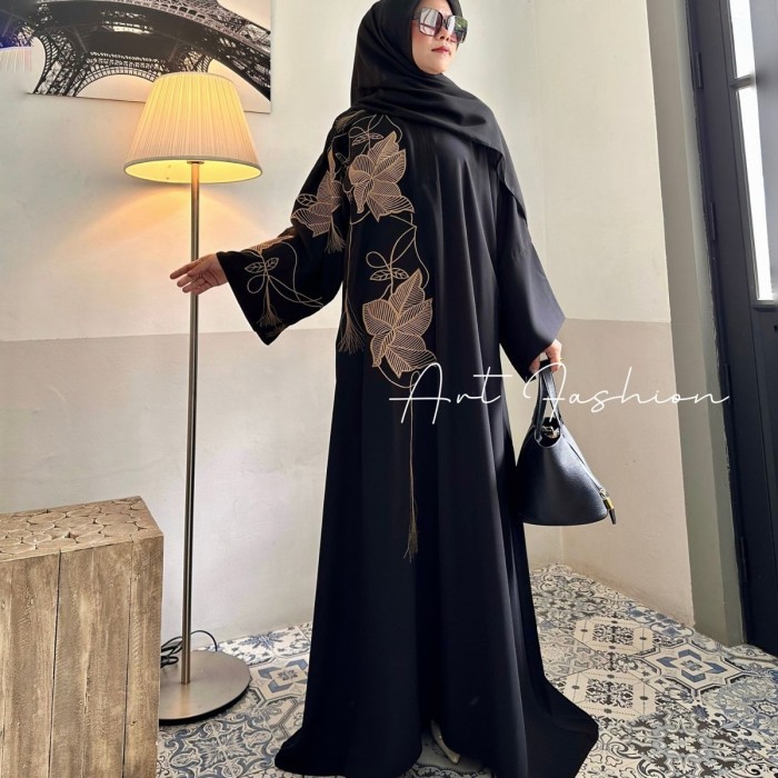 Murah abaya hitam turkey gamis muslimah jubah umroh Non COD