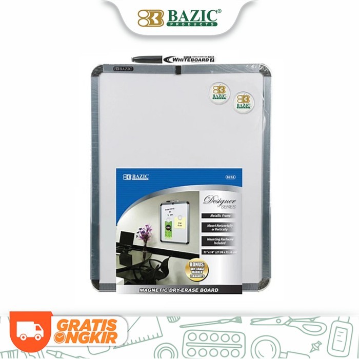 

HOT SALE! Bazic Magnetic Dry Erase Board 11"x14" - Papan Tulis Magnet