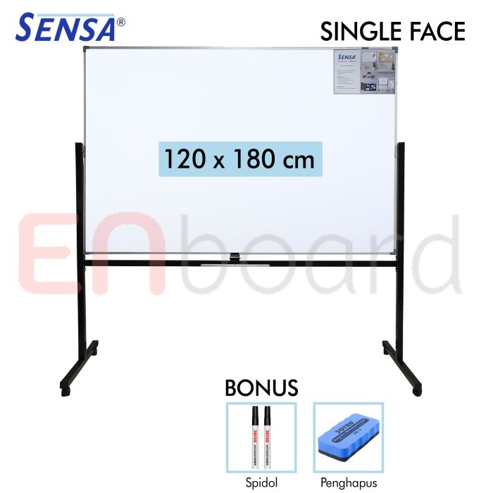 

PROMO! Papan Tulis Whiteboard Standing Single Face Sensa 120 x 180 cm