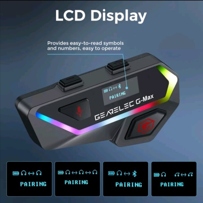 GEARELEC G MAX INTERCOM BLUETOOTH 2KM NEW