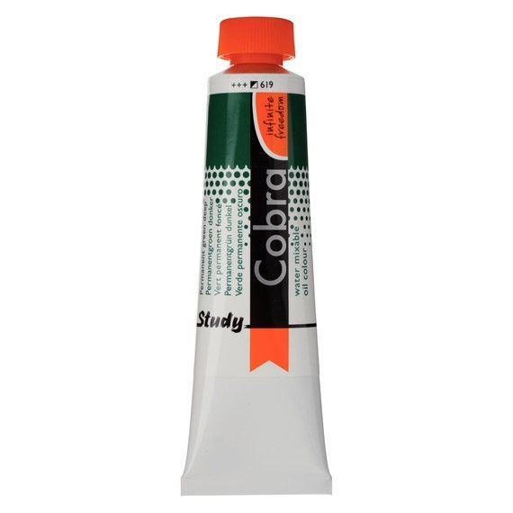 TERBARU Cobra Study Water Mixable Oil Colour 40ml - Green