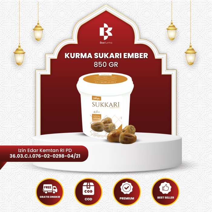 

Kurma Sukari Kemasan Ember Al Qassim 850 Gr