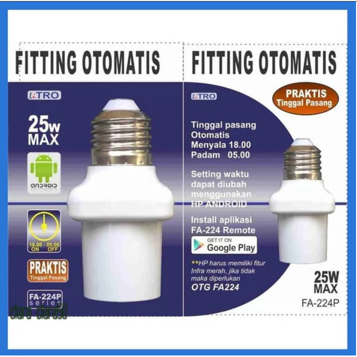 Fitting Lampu Dengan Timer Otomatis / Rumah lampu otomatis