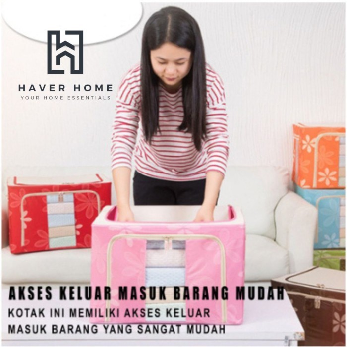 KYLO - TAS LAUNDRY BAG KERANJANG RANGKA BESI PENYIMPANAN PAKAIAN