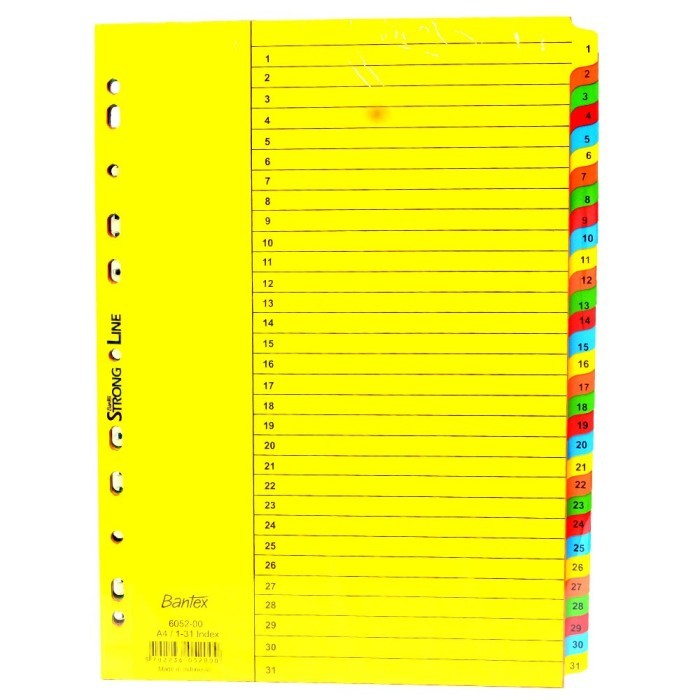 

TERBARU Bantex Pembatas Binder Bantex Cardboard Divider A4 31 Pages 1-31 6052 HOT SALE!
