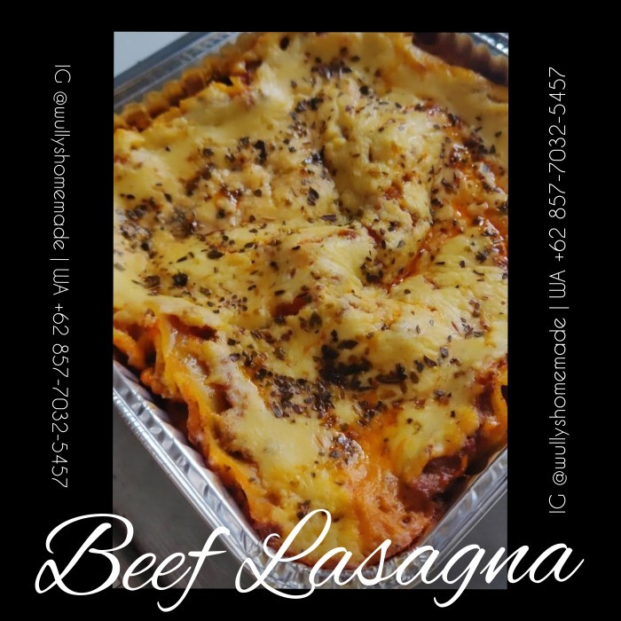 

TERBARU! Beef Lasagna Family size 20x20 cm