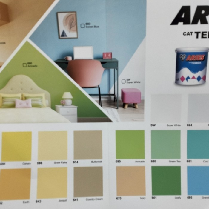 Cat Tembok Aries 20Kg Warna Lengkap,Cat Aries 20Kg Warna Lengkap