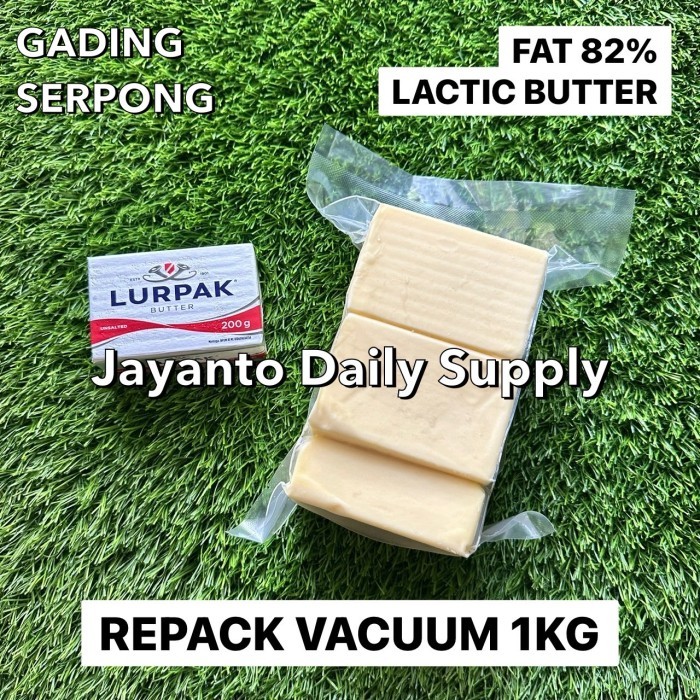 

UNSALTED BUTTER LURPAK 1KG REPACK VACUUM / MPASI - 100% HALAL