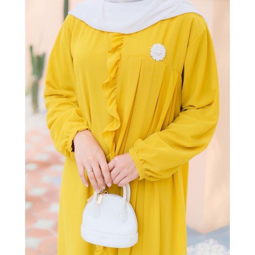 Sale Gamis Baju Muslim Wanita Sage Green Asmiranda Dress Lebaran