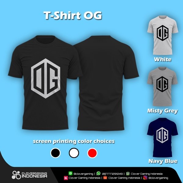 Kaos Team OG Logo || Baju Jaket Aksesoris Gelang Dota 2 baggyofficial