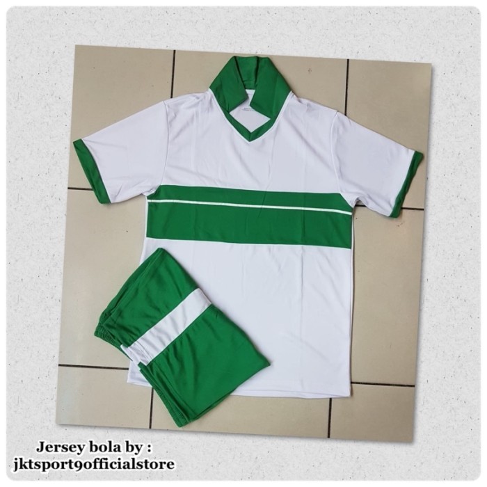 TERLARIS JERSEY SETELAN FUTSAL NIK INA PUTIH KERAH SHANGHAI NEW M L XL BAHAN DRY FIT BAJU BOLA