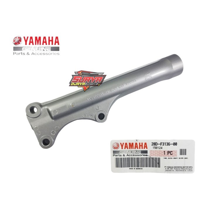 Tabung Bottom Shock Shok Depan Mio Smile Silver Original 28D Ori Ygp Barang Langka