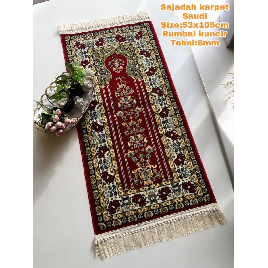 Sajadah Mada Karpet Midi/Sajadah Midi Karpet Saudi 8 Mm/Tebal Empuk Premium