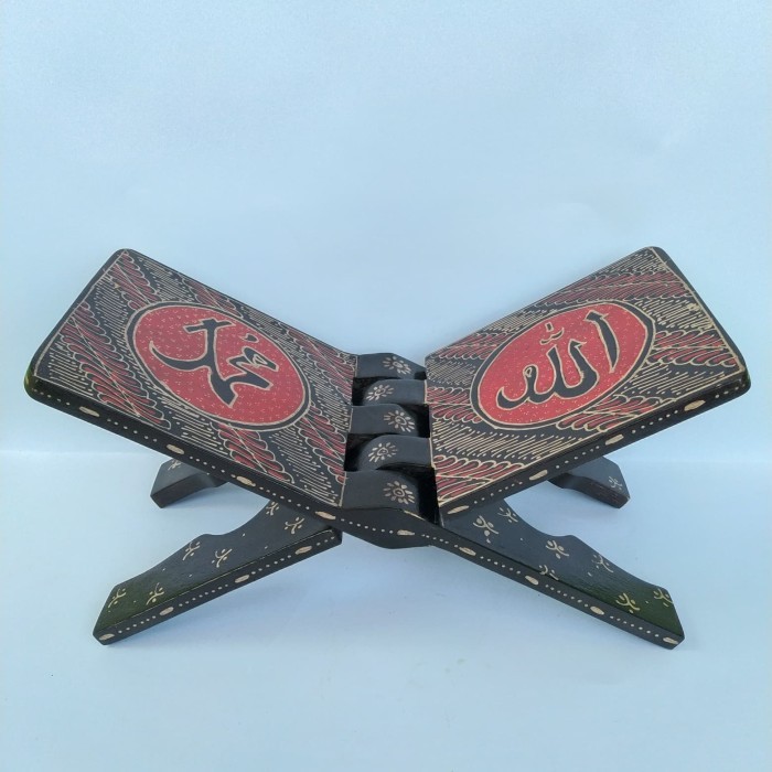 Rekal Batik - Tempat Dan Meja Baca Alquran Fleksibel Kayu Jati - Murah