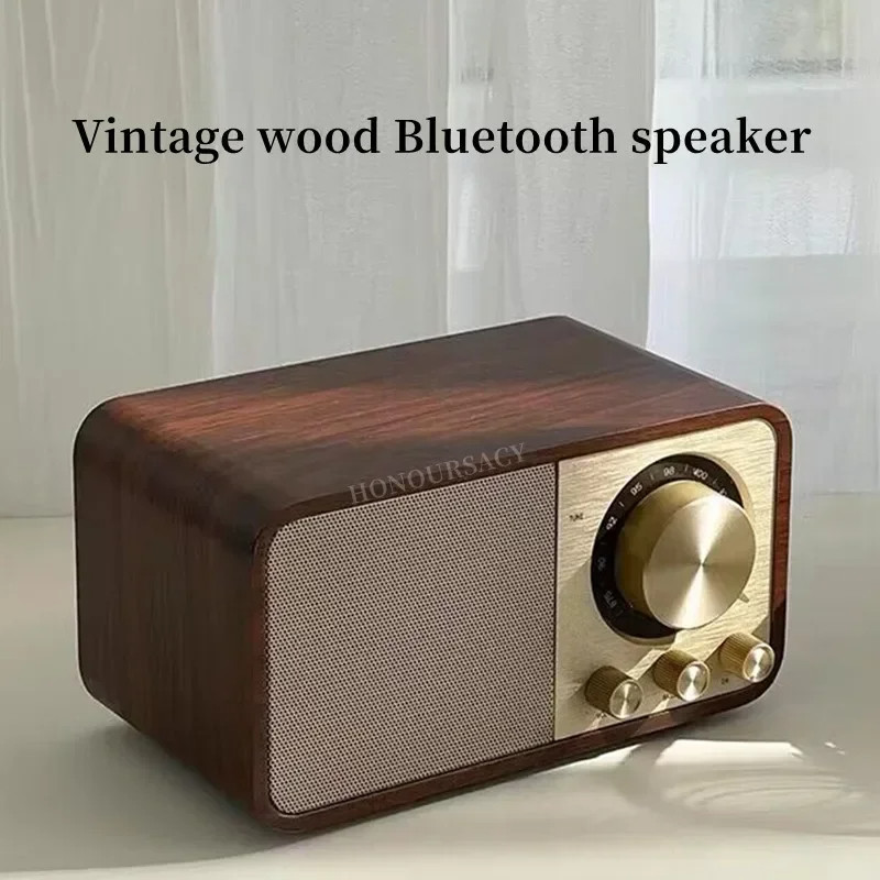 Speaker Bluetooth Nostalgia Suara Bluetooth Speaker Klasik Retro Radio Retro Nirkabel Bluetooth 5.0 