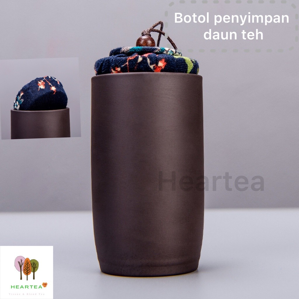 TEA POT SET TRAVEL POUCH / SET TEKO KERAMIK (6 IN1)