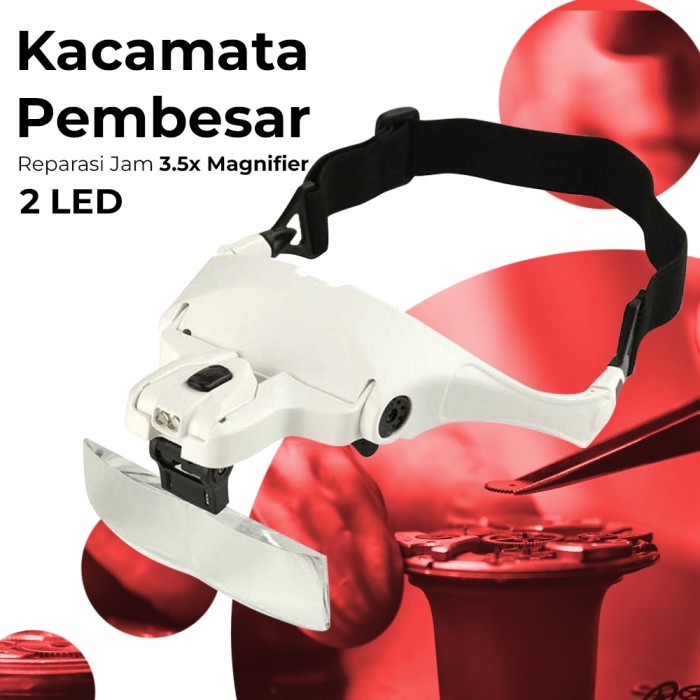 

Sale Kacamata Pembesar Reparasi Jam 3.5X Magnifier 2 Led