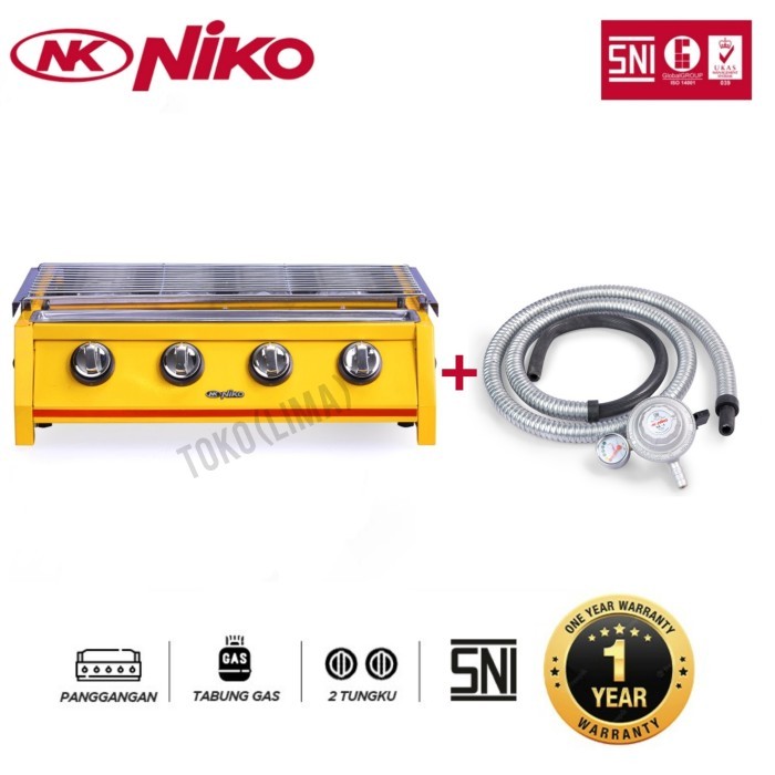 Kompor Panggangan Sosis 4 Tungku Niko Kompor Sosis Niko Kompor Bbq