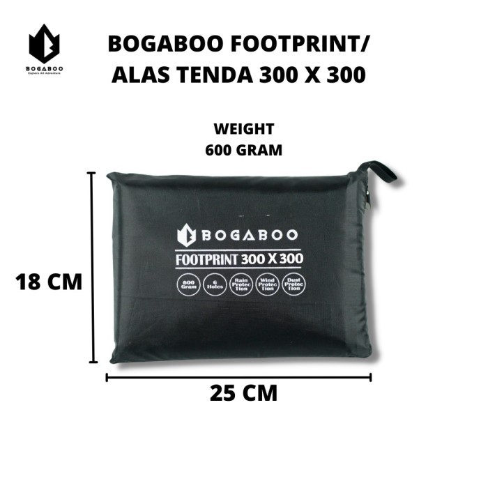 Soniaa_ Footprint Bogaboo Anti Air 3X3 M - Alas Tenda - Tikar Outdoor