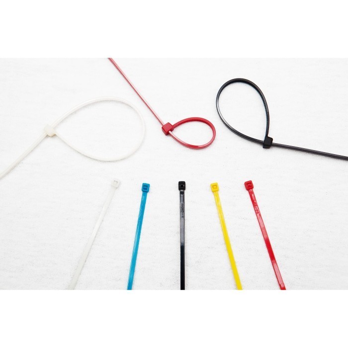 

Sale Kabel Ties 30Cm Merah / Kuning / Biru /Segel Sabuk Tali Klip 4.8X300Mm
