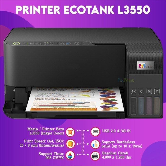 Printer Epson L3150 L 3150 EcoTank Wireless All In One Printer Unit Baru - Garansi