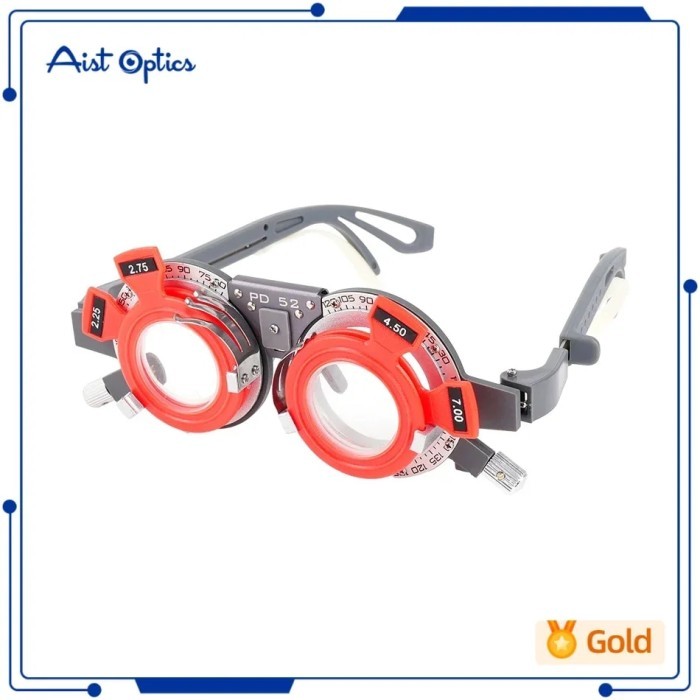 TRIAL FRAME GRAY COLOR FIXED TRIAL FRAME OPTICAL TRIAL LENS FRAME PD