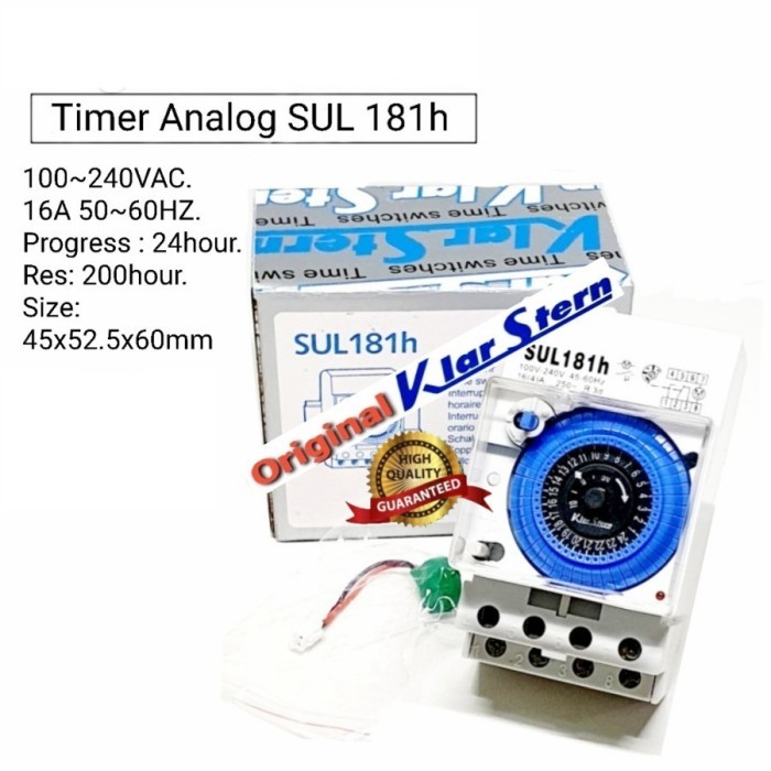 Timer Analog Klarstern Sul181H Untuk Saklar Otomatis Lampu Dan Lainnya