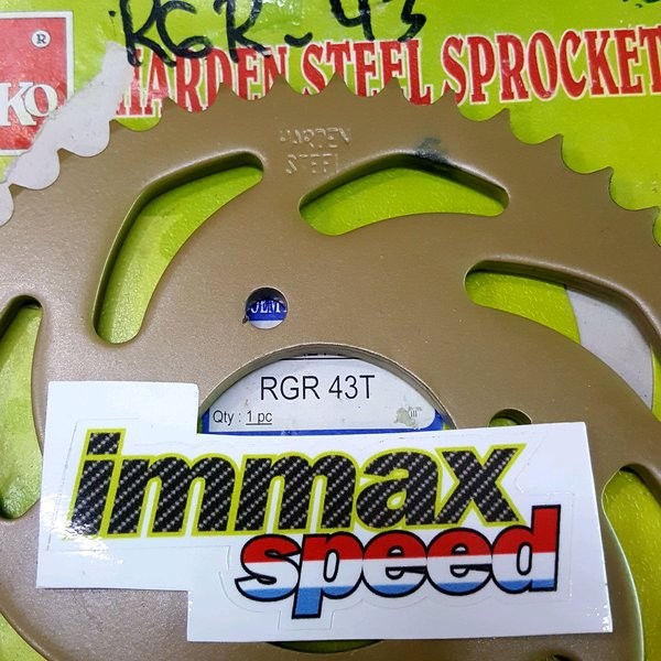 Sprocket Thunder 125 Rgr Erji 150 Trs Mata 428 43 45 43T 45T Gir Gear Blkg Belakang Riko Gold Emas B