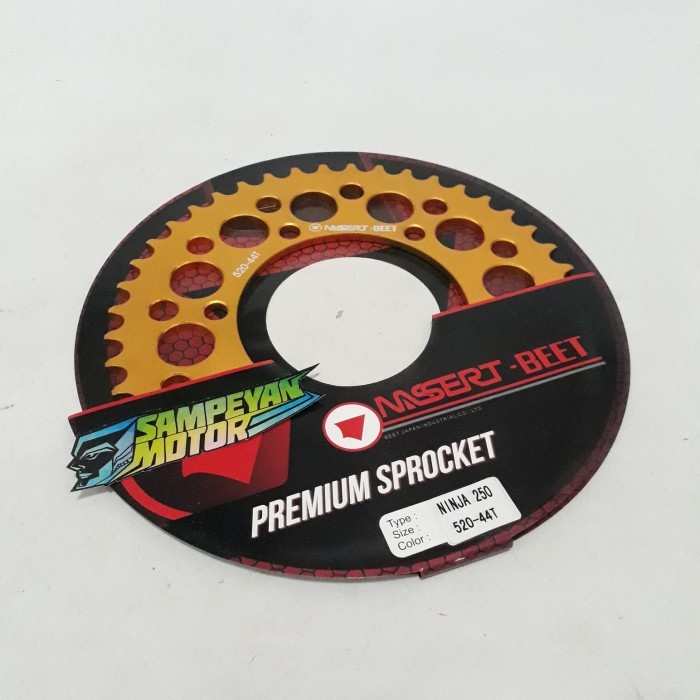 Gir Gear Ger Belakang Kawasaki Ninja 250 Gold Nassert-Beet 520 - 44 Barang Langka