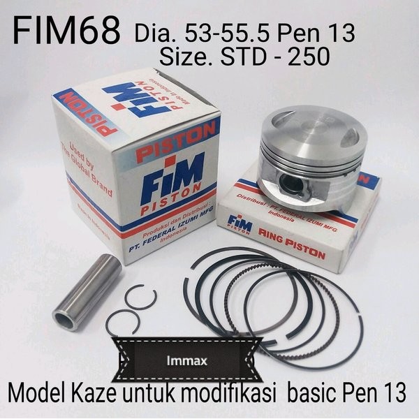Piston Kaze Jupiter Z Pen 13 53Mm 53.5Mm 54Mm 54.5Mm 55Mm 55.5Mm Pen13 Jenong Fim Izumi 53 53.5 54 5