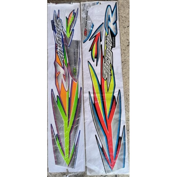 Original Impor Thailand Shogun R  Hitam Biru 110 New Nos Striping Stiker Full Set Bodi Livery Lis Bo