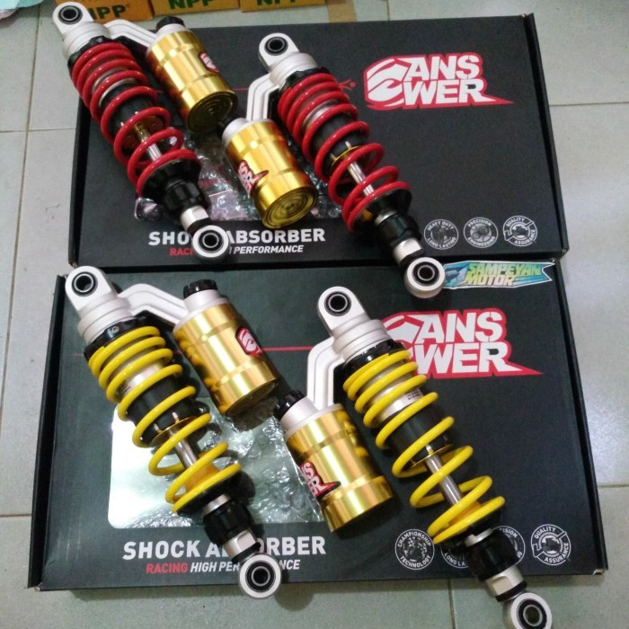 Shock Sok Skok Belakang Answer Tabung Atas Lurus 270 Mm Merah Kuning Barang Langka