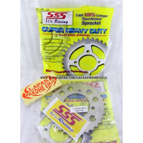 Gear Belakang Sss 428 34 Rx King Jupiter Z Rxz Jupiter Mx New Jupiter Mx Alfa Fizr Sss Original  Bar
